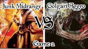 MTG Standard: Junk (BGW) Midrange vs  Golgari (BG) Aggro - Game 2