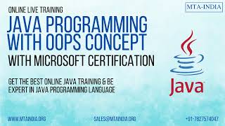 Online Java Training with OOPs Concept by MTA India