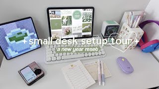 ☁️ aesthetic desk setup tour 2024 💗 (a new year reset!)