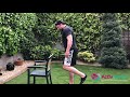 Home workout hamstring isometric with single leg rdl