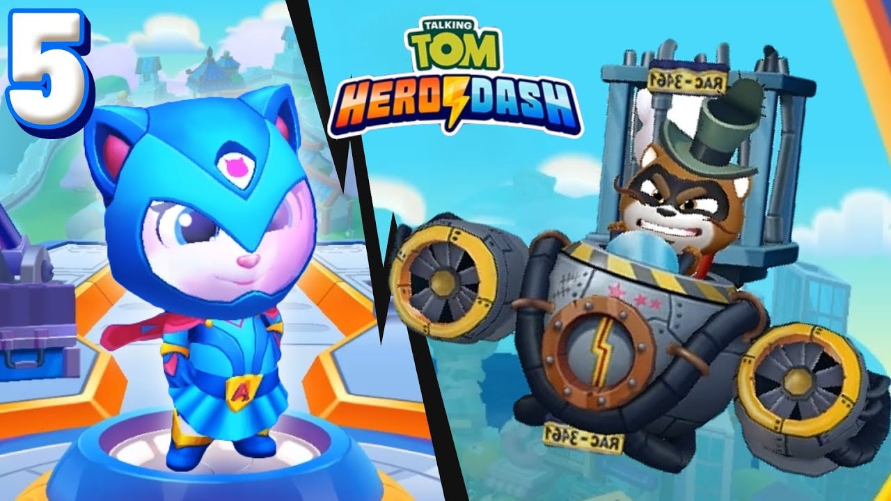 Talking Tom Hero Dash #5 | SKIN DE ANGELA | Gameplay - YouTube
