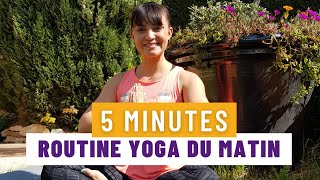 5-Minute Morning Yoga | Morning Routine | Wake Up Feeling Energized | Bed Yoga | Chrono Yoga