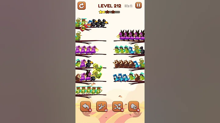 Bird Sort 2: Color Puzzle Level 212 #games #gaming #gameplay