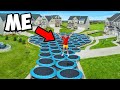 I Filled my Entire Neighborhood with Trampolines!