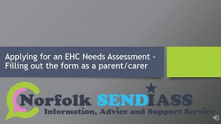 Applying for an EHC Needs Assessment