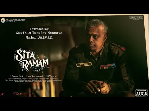 Introducing Gautham Menon as Major Selvan | Sita Ramam | Dulquer Salmaan | Mrunal | Hanu Raghavapudi