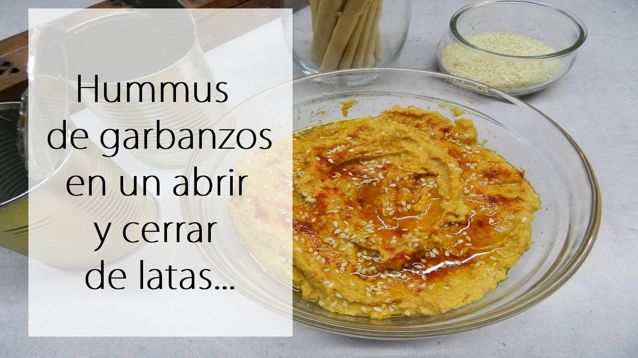 Hummus de GARBANZOS en LATA en 3... 2... 1... LISTO... YouTube
