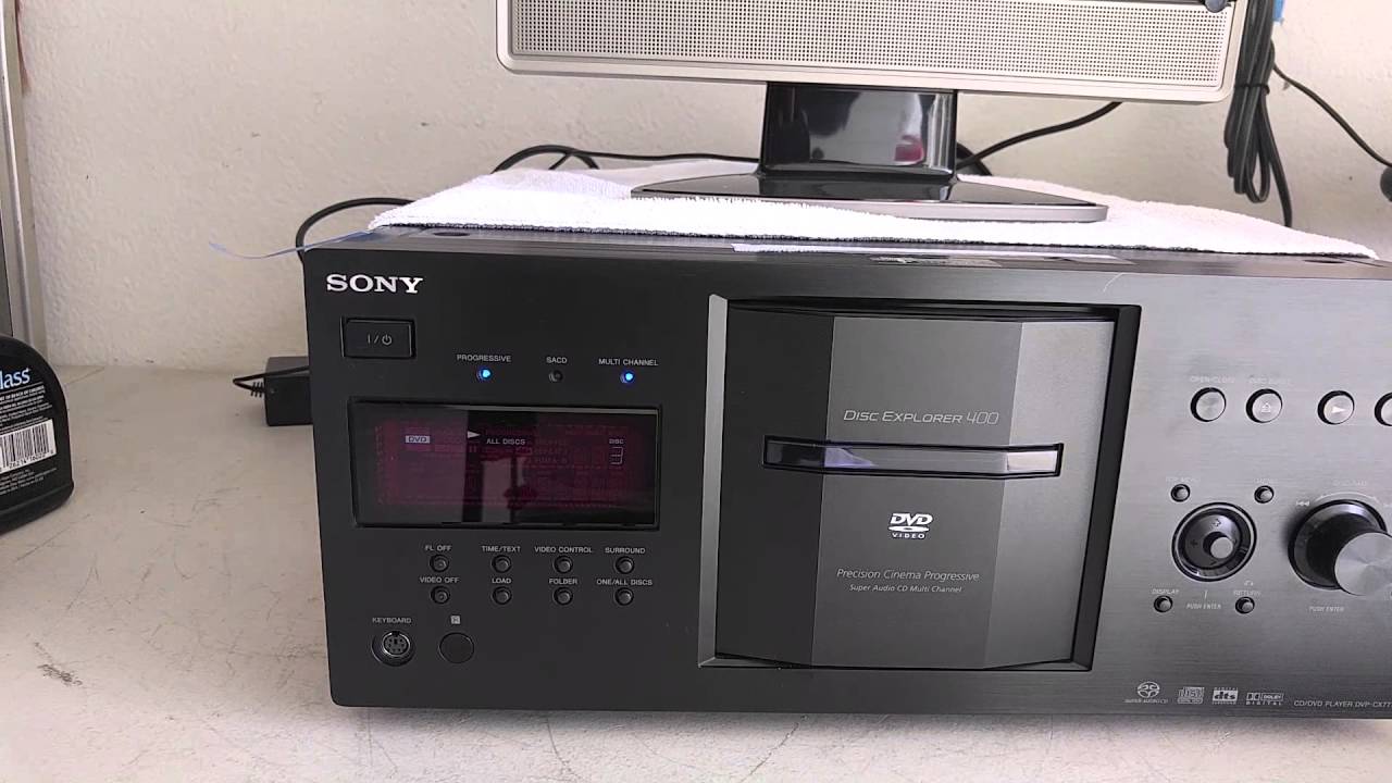 Vintage Sony DVPCX777ES DVD/SACD/CD CHANGER/PLAYER JUKEBOX DEMO YouTube