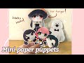 I made mini paper puppets yor forger paper puppet  bunny boos art