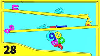 Softbody Alphabet Slide 3 | a to z | lower case | Softbody Simulation | YOU28 screenshot 5