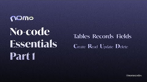 No-code Essentials Part 1 - Database and CRUD