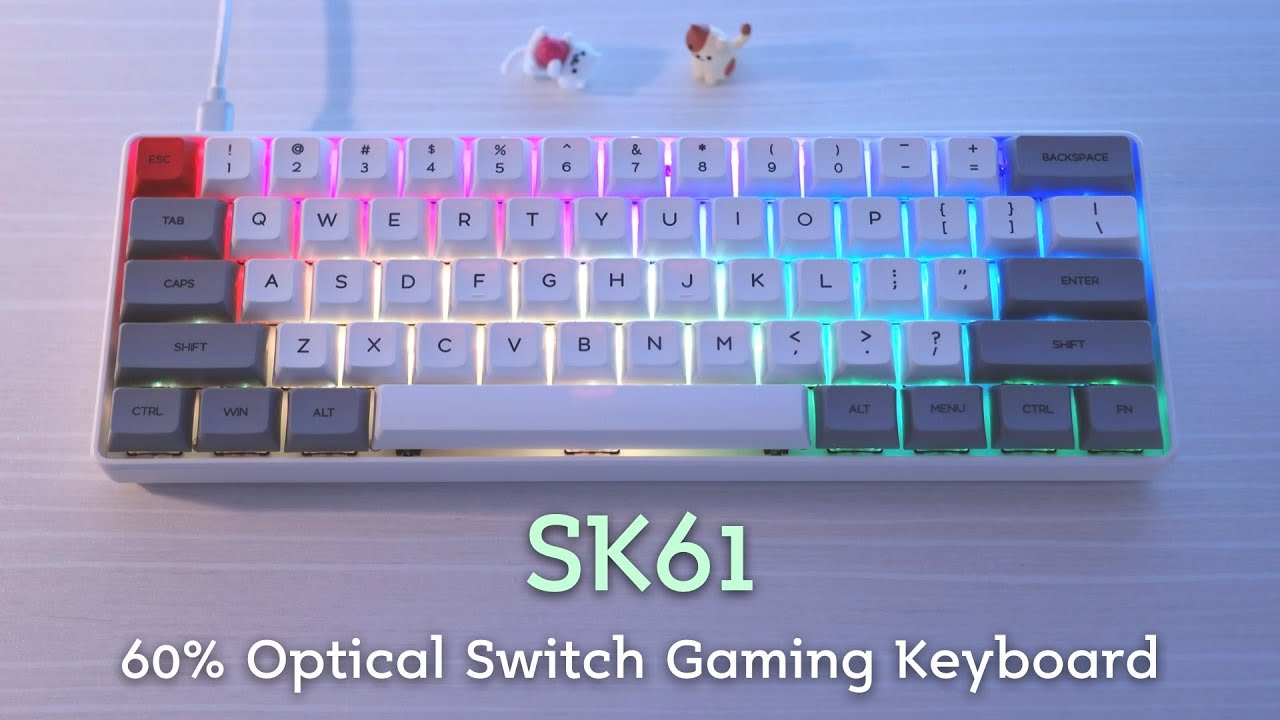 SK61 60% Optical Switch Gaming Keyboard Unboxing & Typing Sounds - YouTube