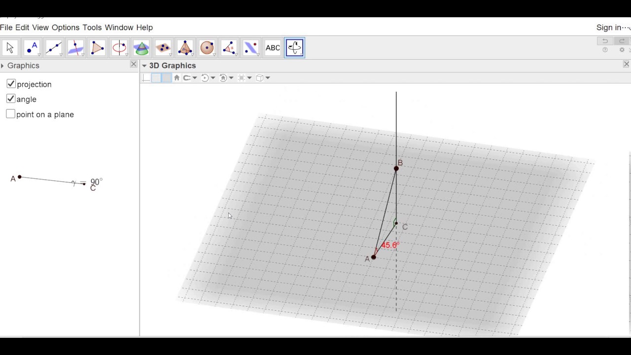Angle between line and plane 1 - YouTube