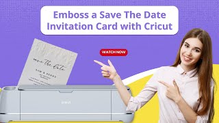 Emboss a Save The Date Invitation Card with Cricut || Manny Maker