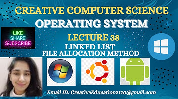 38  Linked List File 📁 Allocation || Operating System.