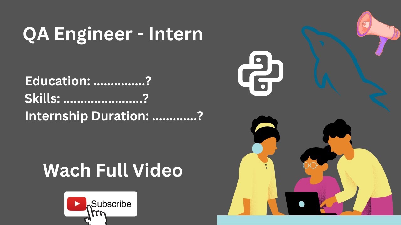 QA ENGINEER INTERNSHIP | For Freshers | Python In Telugu - YouTube