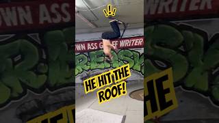 Backflip Rooftap #professional #scootering #roof #skatepark #indoorskatepark