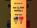 Australia Beats Turkey 2-0! 🔥 World Cup 2026 Highlights #Shorts #worldcup2026 #football #soccer