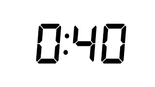 40 Seconds countdowntimer white and black screen