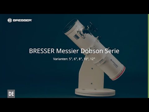 Телескоп Bresser Messier 8" Dobson | Дзеркальний Рефлектор Ньютона з параболічним головним дзеркалом і з сонячним фільтром, видео 1