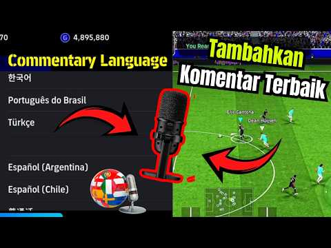 Cara Menambahkan Komentator di eFootball 2026 🎙️⚽ | Aktifkan Commentary Terbaru