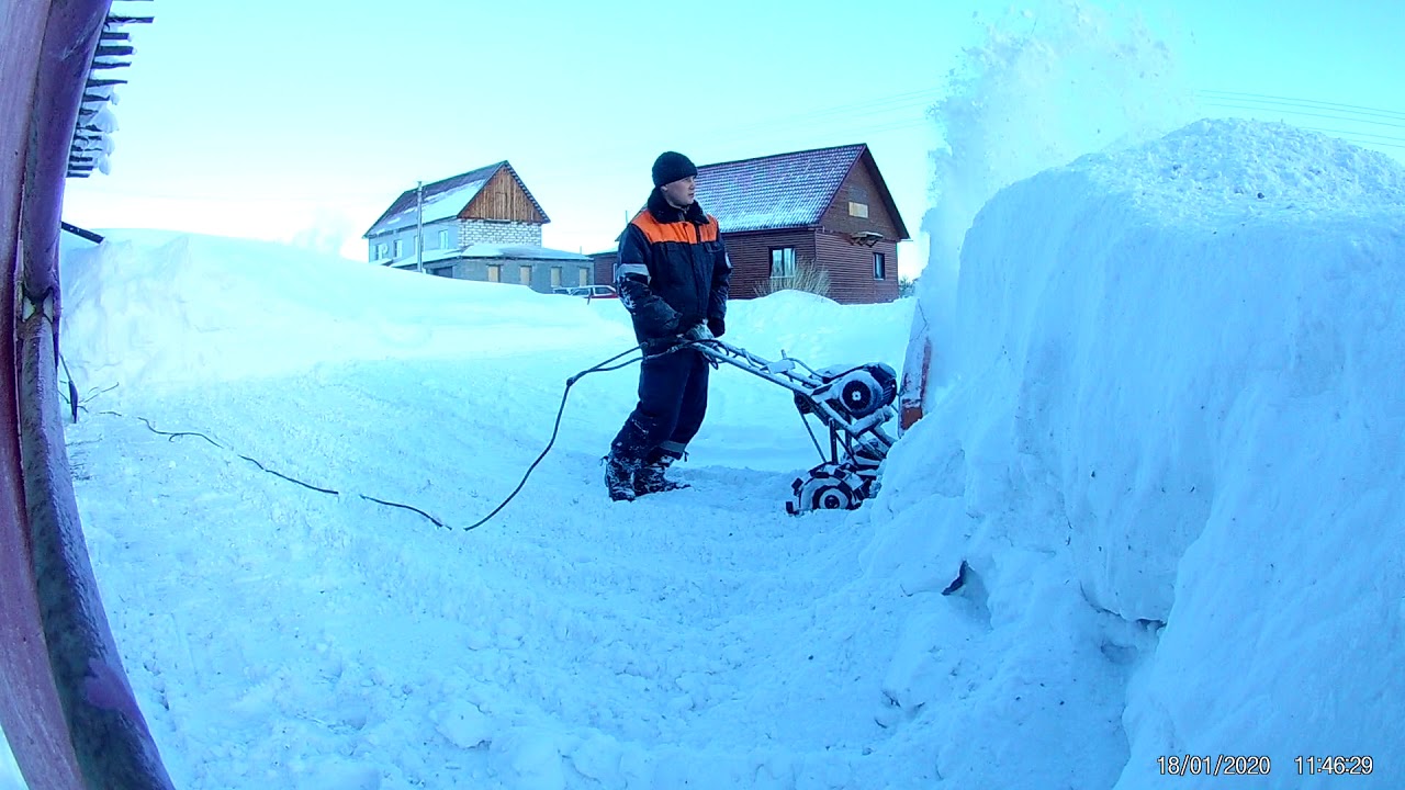 Самодельный электрический снегоуборщик. - YouTube
