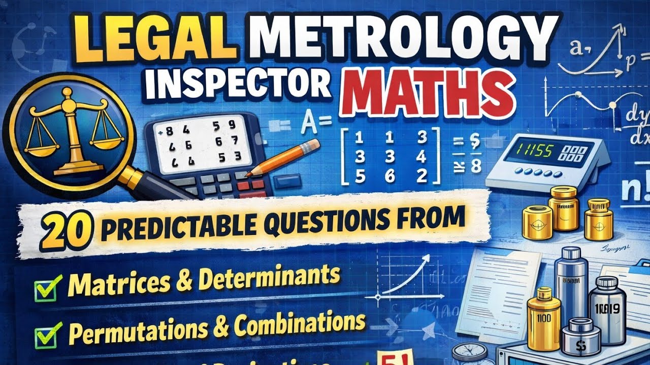 Inspector Math Formulas LEGAL METROLOGY INSPECTOR MATHS||20 IMPORTANT QUESTIONS - YouTube