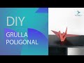 Grulla poligonal 3d con cartulina para decoración en papercraft DIY