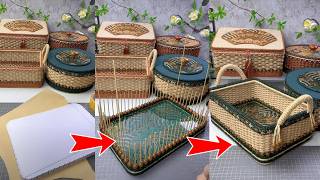 Large Basket with Handle, DIY Jute Rope Storage Basket #diy