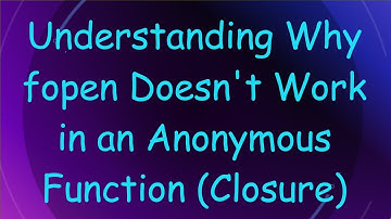 Understanding Why fopen Doesn