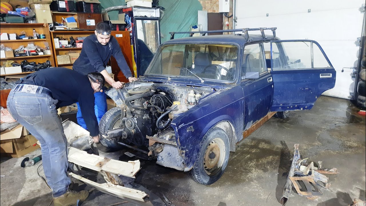 Ваз 2105 кузовня! Приварили морду від 2107. Розіграш Дракона!!! - YouTube