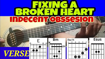 FIXING A BROKEN HEART GUITAR TUTORIAL BY INDECENT OBSESSION#fixingabrokenheart #guitartutorial