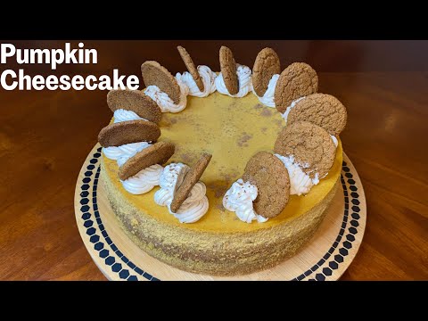 How To Make The BEST PUMPKIN CHEESECAKE  With Ginger Snaps & CINNAMON CREAM CHEESE ICING