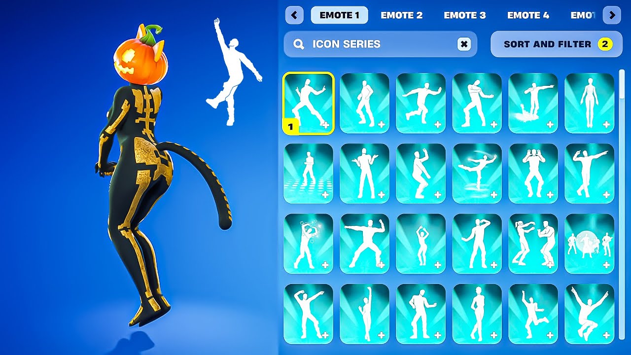 ALL 384 FORTNITE ICON SERIES DANCES & EMOTES (Chapter 1 - Chapter 7 ...