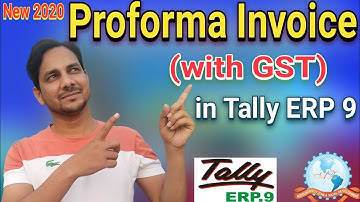 Proforma Invoice with GST in Tally ERP 9 | Learn Tally GST Bill | Accountancy Zone 2020