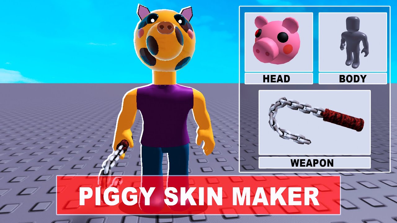 COMO FAZER AS SKINS DOS PERSONAGENS DO PIGGY NO ROBLOX 😱 