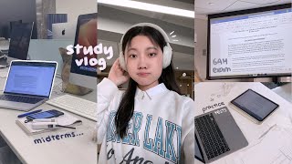 48hr study vlog  midterms, 6AM11PM day at uni, midnight deadlines, taking exams, libraries ᶻ