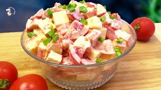 Brilliant salad with Crab sticks. Inexpensive but everyone will really like it. by Аппетитная Кухня 7,787 views 2 months ago 1 minute, 51 seconds