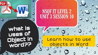 Celebrity NSQF IT LEVEL 2 UNIT 3 SESSION 10 || HOW TO INSERT OBJECT Profile