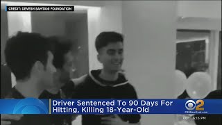 Driver sentenced to 90 days for hitting, killing 18-year-old