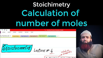 Calculation of number of moles, Stoichiometry, Lecture # 4, urdu/hindi