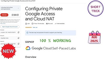 Privé Google Access en Cloud NAT configureren || 2025 || #GSP459 #qwiklabs #qwiklabsarcade2025