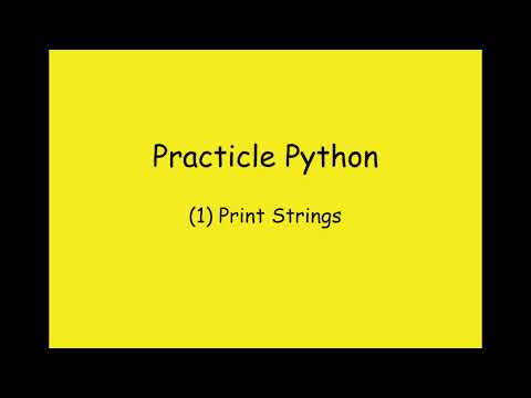 Practical Python | 1- Print Strings