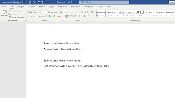 Wie mache ich Buchstaben mit Akzent?
