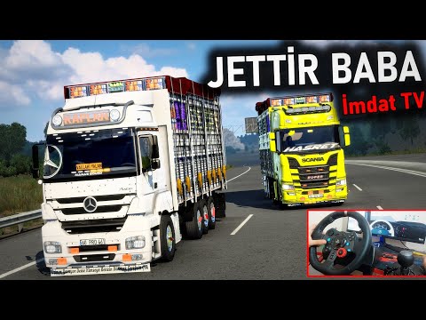 KAMYONLA JETE KALKTIK ! @imdatTV JETTİR BABA ! ETS 2 MOD Logitech G29