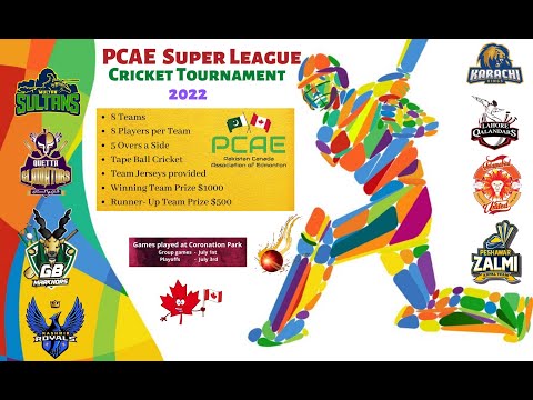 Pakistan Canada Association of Edmonton Super League Cricket Tournament 2022