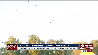Salina High School honors Autumn Seely after her funeral services Friday afternoon