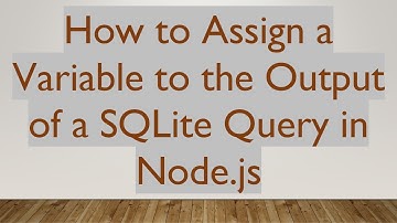 How to Assign a Variable to the Output of a SQLite Query in Node.js