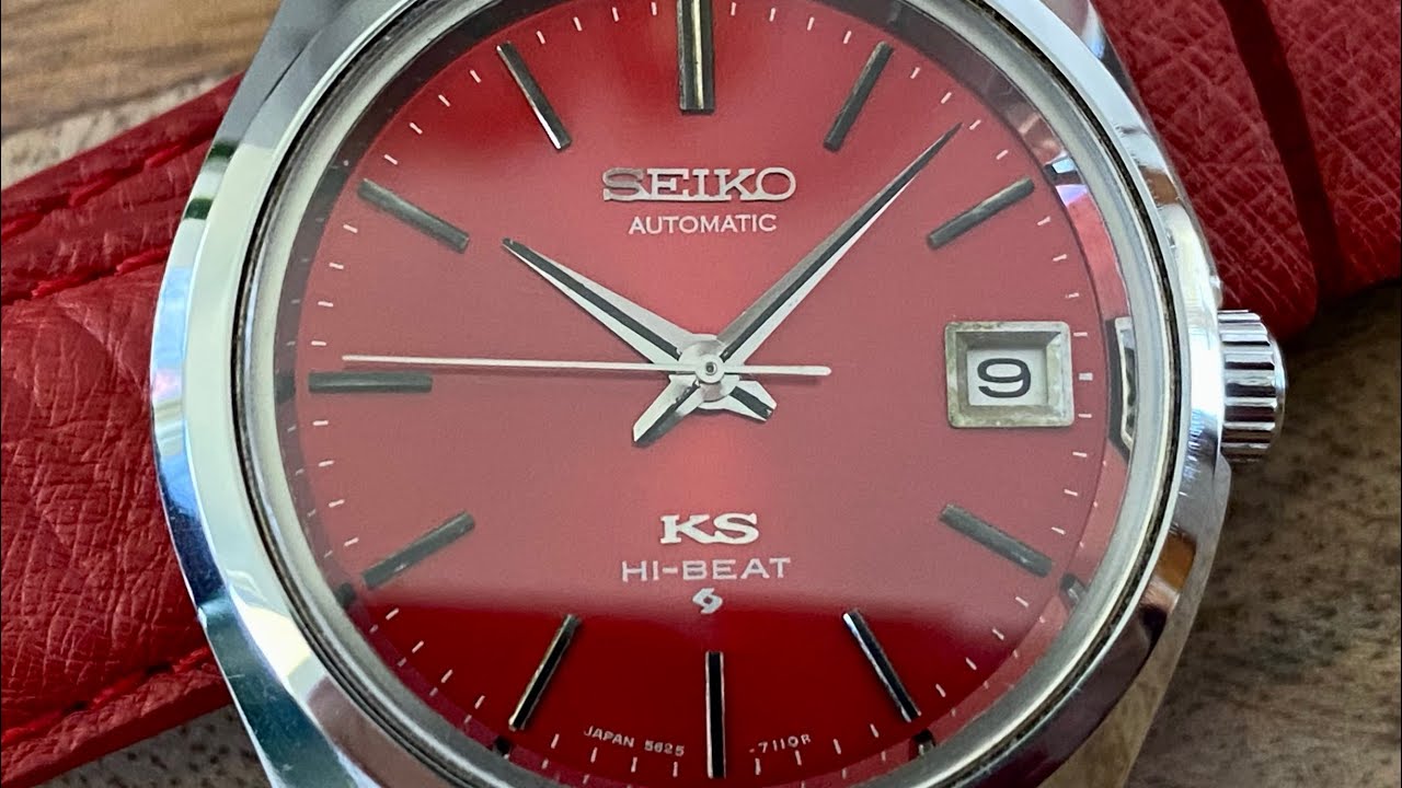 Vintage Cherry Red King Seiko KS 5625-7111 Custom Dial Fully