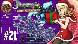 Our New Pet DOG! Devourer of Gods & Polterghast! | Terraria Christmas Calamity Let's Play #21